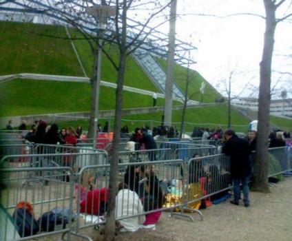 file d attente pour un concert