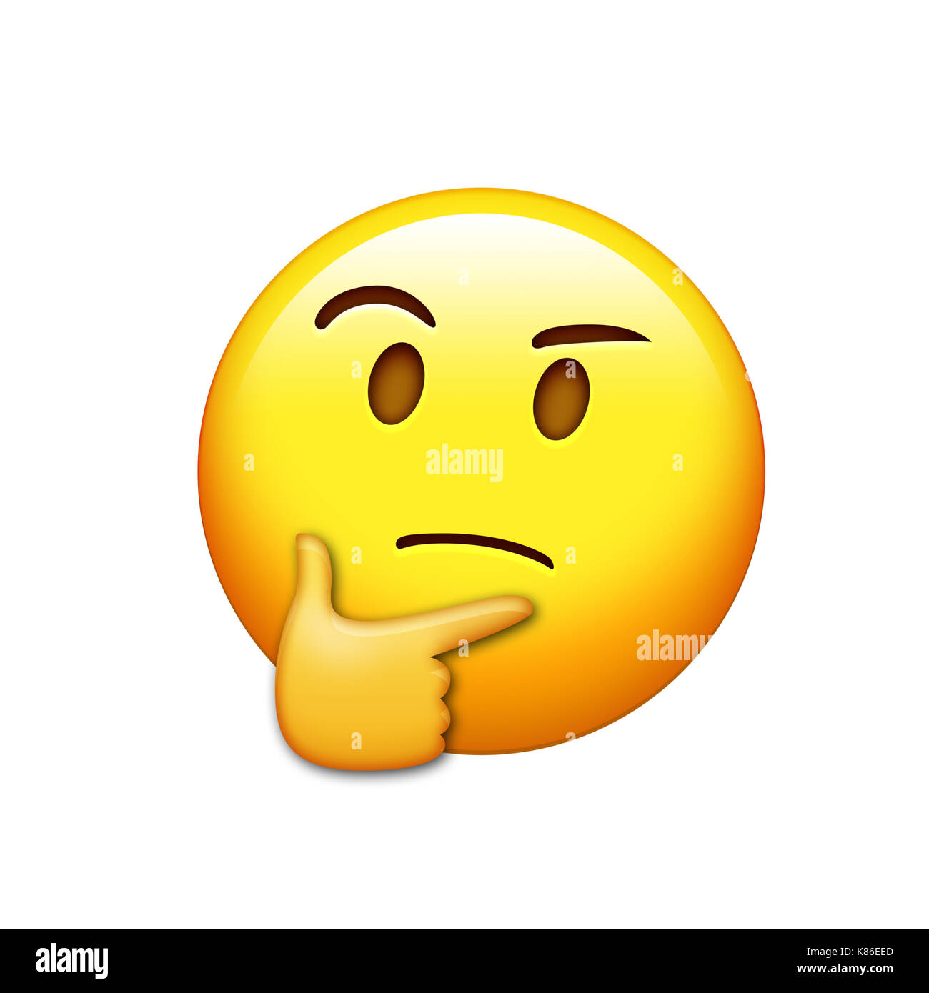 Thinking emoticon Banque d'images détourées - Alamy