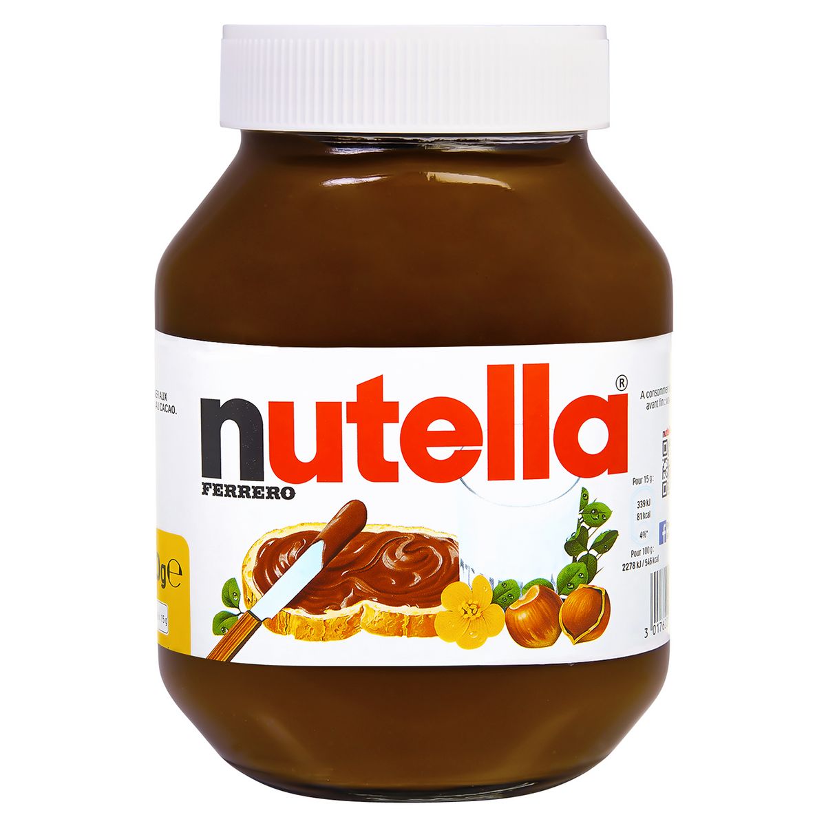 NUTELLA Pâte à tartiner aux noisettes 1kg pas cher à prix Auchan