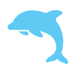 Delphin mit einfarbiger Füllung