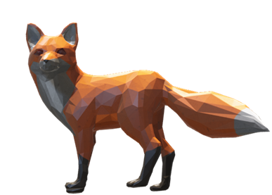 Renard roux - low poly